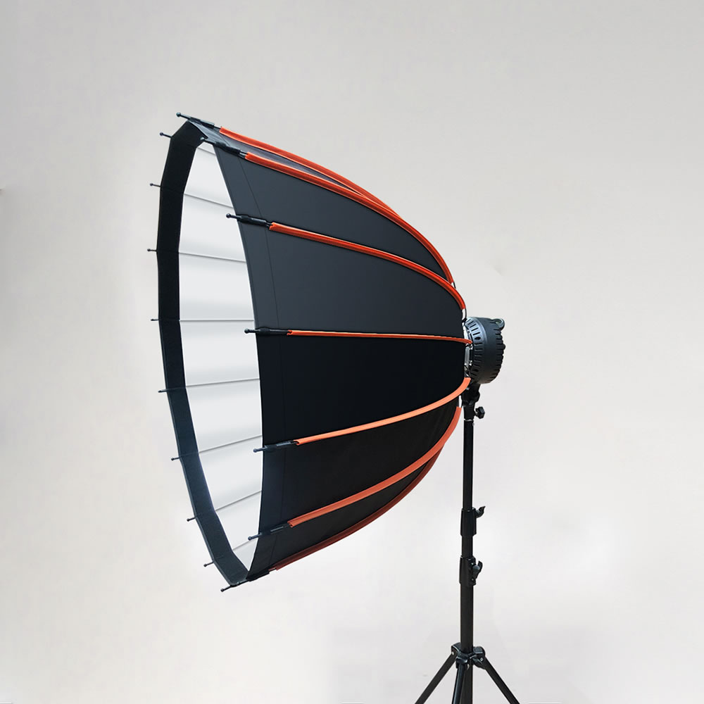 Deep Parabolic Softbox with Bowens Mount Removable Diffuser and Grid Quick Folding Softbox Diffuser
