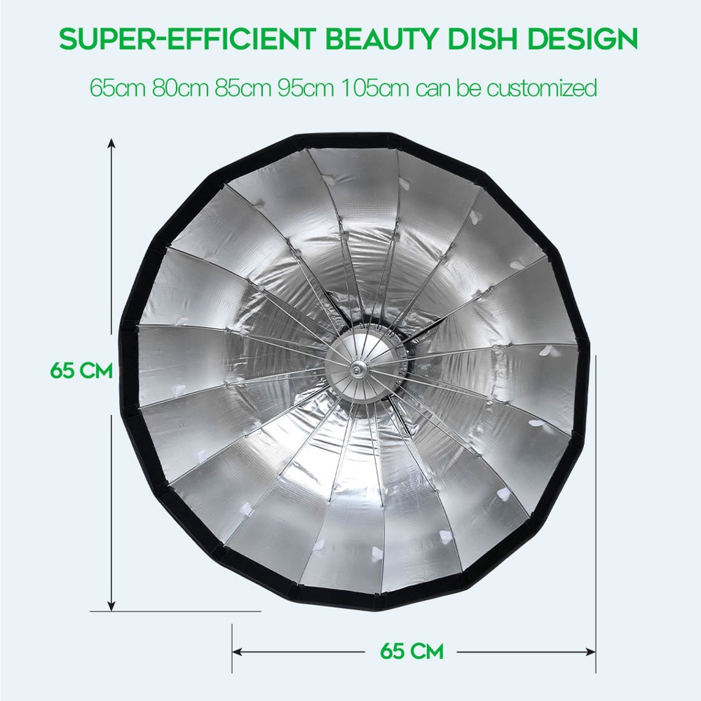 Life of photo Mobile Beauty-Dish 16tlg plegable blanco Ø 80 cm para bowens/Mettle 